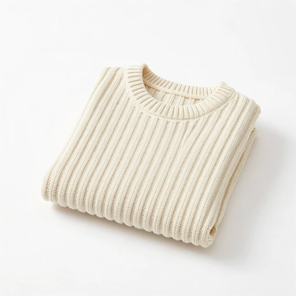 Chunky Ribbed Crewneck Sweater